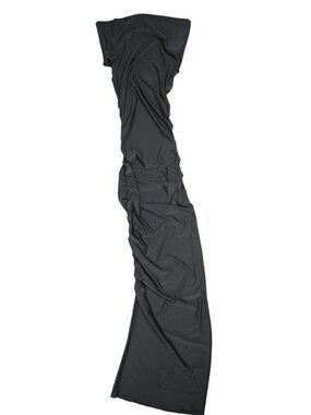 All My Love Charlie Ruched Maxi Dress in Black